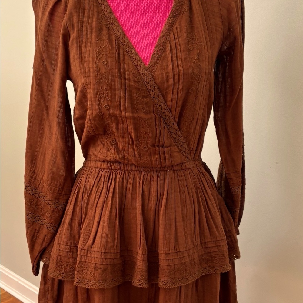 American Eagle Outfitters Brown Textured Dress
